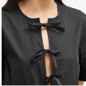 Ganni Long Cotton Tie String Dress size Eu36/uS 4 in Black